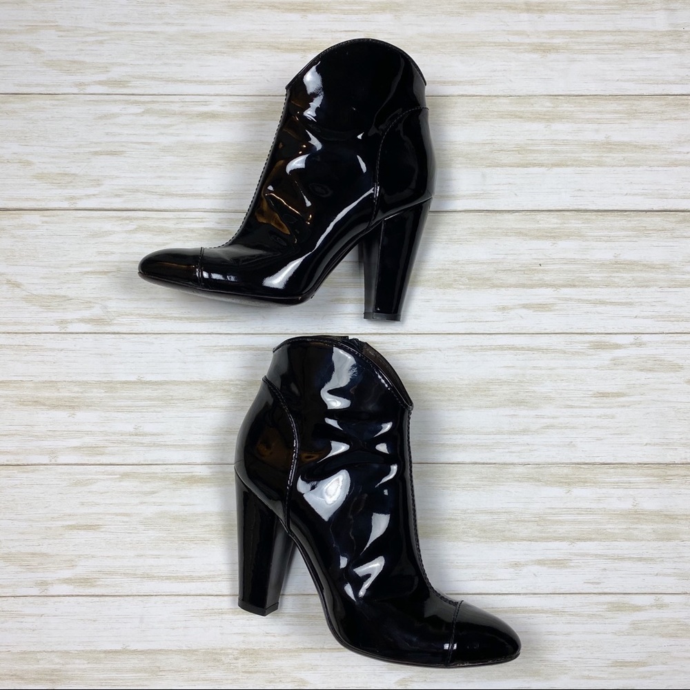 BURBERRY black patent leather ankle boots - Picture 8 of 14
